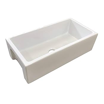 Fireclay Sink, Single Bowl Farmhouse Apron Kitchen Sink